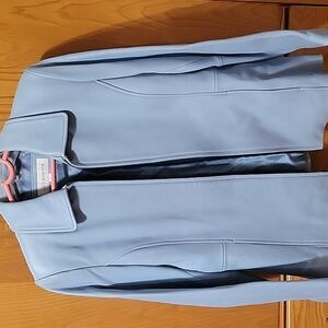 Vintage Liz CLaiborne Real Leather Powder Blue Jacket Sz. Large